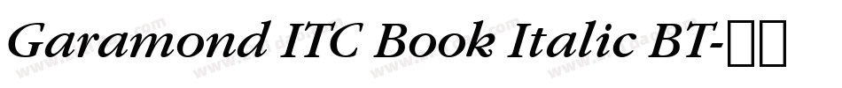 Garamond ITC Book Italic BT字体转换